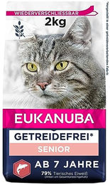 Eukanuba Senior Katzenfutter Trockenfutter mit Lachs getreidefrei 2kg - 2 kg – Bild 1 von 11