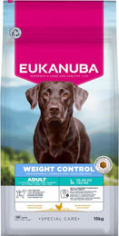 Produktbild von Eukanuba Special Care Weight Control Adult Trockenfutter für große Hunde mit Huhn 2 x 15 kg