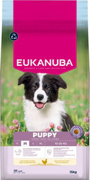 Eukanuba Trockenfutter Huhn für Welpen mittelgroßer Rassen ohne Farb- und Aromastoffe 15 kg – Bild 1 von 13