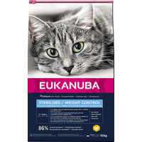 Produktbild von Eukanuba Trockenfutter Weight Control Adult Huhn für Wohnungskatzen 2 x 10 kg - 2 x 10 kg