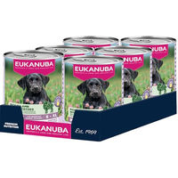 Produktbild von Eukanuba Welpen Nassfutter Lamm und Huhn Paté Getreidefrei 6 x 400 g
