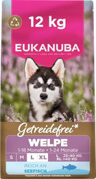 Eukanuba Welpenfutter für große Rassen mit Fisch getreidefrei und glutenfrei Trockenfutter 12 kg – Bild 1 von 13