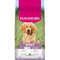 Produktbild von Eukanuba Welpenfutter für große Rassen mit Lamm Huhn Pute Sensitive 12 kg