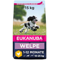 Produktbild von Eukanuba Welpenfutter Huhn für mittelgroße Rassen Trockenfutter 15 kg - 15 kg