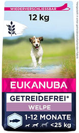 Eukanuba Welpenfutter Lachs Trockenfutter getreidefrei für kleine Hunde 12 kg - 2 x 12 kg – Bild 1 von 9