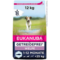 Produktbild von Eukanuba Welpenfutter Lachs Trockenfutter getreidefrei für kleine Hunde 12 kg - 2 x 12 kg