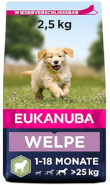 Eukanuba Welpenfutter Lamm & Reis für große Rassen Trockenfutter für Junior Hunde 2,5 kg - 2,5 kg – Bild 1 von 7