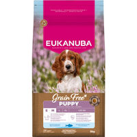 Produktbild von Eukanuba Welpenfutter Trockenfutter für kleine und mittelgroße Rassen Getreidefrei mit Fisch 3 kg