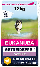Eukanuba Welpenfutter Trockenfutter Huhn Getreidefrei für große Rassen 12 kg - 12 kg – Bild 1 von 9