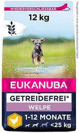 Eukanuba Welpenfutter Trockenfutter Huhn getreidefrei für kleine und mittelgroße Hunde 12 kg - 12 kg – Bild 1 von 9
