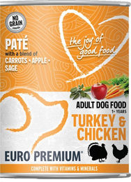 Euro Premium Adult Nassfutter Paté Ente und Truthahn 6 x 400 g – Bild 1 von 2