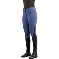 Produktbild von Euro-Star Airflow Full Grip Reithose für Damen mit Tasche in Blau Größe 42