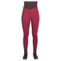 Produktbild von Euro-Star Arista Fashion Diamond Reithose Damen mit Full Grip und Silikonbeschichtung Winter Dunkle Beere Rot
