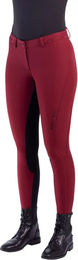 Produktbild von Euro-Star Queen Diamond Reithose für Damen mit Vollgrip aus Kunstleder Winter Rot Größe 40