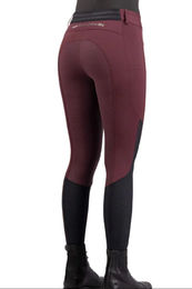 Produktbild von Euro-Star Reithose ESAirflow FullGrip für Damen in Dark Berry mit Silikon Grip