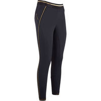 Produktbild von Euro-Star Reitleggings Damen Athletic Lux LTE Schwarz Gold mit Silikon Grip und wasserabweisender Funktion Größe 38