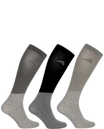 Produktbild von Euro-Star Reitsocken für Damen 3er Pack Winter Schwarz Grau Magnet