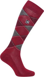 Produktbild von Euro-Star Reitsocken Kariert mit Polygiene aus Baumwolle Unisex Rot Bunt Größe M