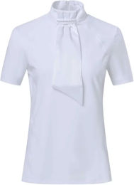 Produktbild von Euro-Star Turnier-Poloshirt Reiten für Damen in Rosalia Rosa Weiß Größe L
