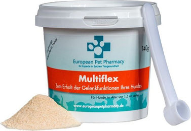 European Pet Pharmacy Multiflex Gelenkschutz Pulver Nahrungsergänzung für aktive Hunde Adult – Bild 1 von 2