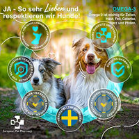 Produktbild von Europeanpetpharmacy Fischöl Kapseln für Hunde und Katzen zur Unterstützung von Haut, Fell und Gelenken mit Omega 3 und 6 für alle Altersstufen 180 Softgels - 180 Stk.