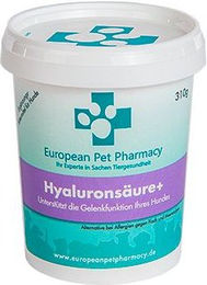 Europeanpetpharmacy Hyaluronsäure Gelenk- und Haut-Fell-Supplement hypoallergen für Hunde und Katzen aller Altersstufen und Größen 310g – Bild 1 von 2