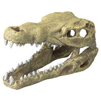 Produktbild von Europet Aquariumdekoration Krokodilkopf Figur und Höhle Beige Größe M für Fische