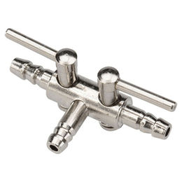 Produktbild von Europet Bernina 2-Weg-Lufthahn aus Metall für Luftschläuche in Silber - 1 Stk.