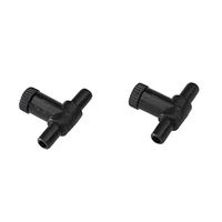 Produktbild von Europet Bernina Absperrhahn für Luftschlauch 4/6 mm aus Kunststoff Schwarz 2 Stück für Fischaquarien