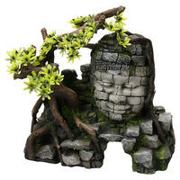Produktbild von Europet Bernina Aqua Della Aquariumdekoration Angkor Wat I Figur und Höhle für Fische Grau 22 x 14 x 19 cm