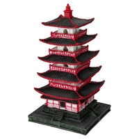 Produktbild von Europet Bernina Aqua Della Aquariumdekoration Chinesische Pagode Figur und Höhle in Rot Größe XL