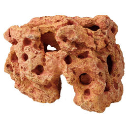 Europet Bernina Aquarium Dekoration Lochgestein in Rot und Orange für Fische – Bild 1 von 3