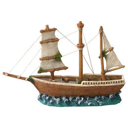 Europet Bernina Aquariumdekoration Aqua Della Segelschiff Figur und Höhle Braun 23 x 6,5 x 15 cm – Bild 1 von 2