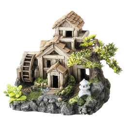 Europet Bernina Aquariumdekoration Bonsai Wassermühle mit Ausströmer und Bewegungsfunktion Braun – Bild 1 von 2