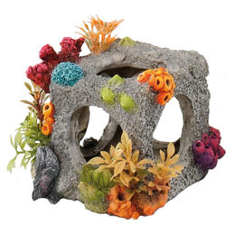 Europet Bernina Aquariumdekoration Decor Cube Habitat mit Korallen Kunstpflanze bunt – Bild 1 von 8