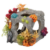 Produktbild von Europet Bernina Aquariumdekoration Decor Cube Habitat mit Korallen Kunstpflanze bunt