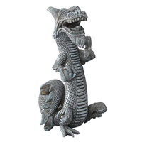 Produktbild von Europet Bernina Aquariumdekoration Drachen Figur und Höhle Grau 11 x 13 x 21 cm für Fische