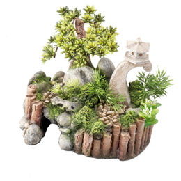 Europet Bernina Aquariumdekoration Figur und Höhle Chinesischer Garten für Fische in Grün – Bild 1 von 2