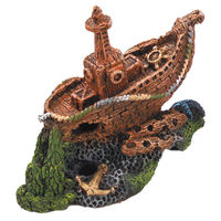Produktbild von Europet Bernina Aquariumdekoration Galeone Schiffwrack Figur und Höhle für Süßwasser Fische Braun 18 x 11 x 16 cm