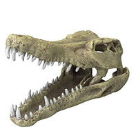 Produktbild von Europet Bernina Aquariumdekoration Krokodilkopf Figur und Höhle in Beige für Fische 32.5 x 17 x 20.5 cm