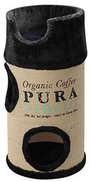 Europet Bernina Cat Dome Kratztonne mit Plüschkissen Schwarz – Bild 1 von 2