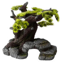 Produktbild von Europet Bernina Decor-Stein Bonsai Kunstpflanze für Aquarien Grün 26 x 17.5 x 24 cm
