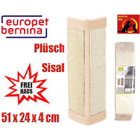 Produktbild von Europet Bernina Eck-Kratzbrett für Katzen aus Sisal und Plüsch in Beige-Grau