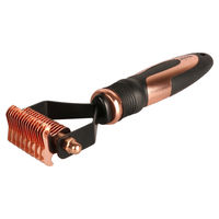 Produktbild von Europet Bernina Entfilzungskamm Noir 2-in-1 für Hunde zur Knotenentfernung und Verdünnung in Bronze/Schwarz