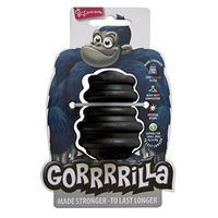 Produktbild von Europet Bernina Gorilla Kauspielzeug aus Gummi für kleine Hunde, Schwarz, Größe S