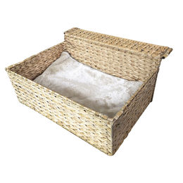 Europet Bernina Heizungsliege Cloud Nine für Katzen aus Wasserhyazinthe in Natur und Beige – Bild 1 von 3