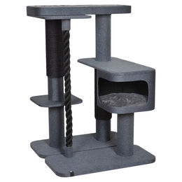 Europet Bernina Hekla Kratzbaum für Katzen in Grau mit Sisal 85 x 85 x 125 cm – Bild 1 von 4
