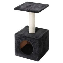 Europet Bernina Katzenkratzbaum Classic Abey Schwarz aus Plüsch 30x30x60 cm für Kitten – Bild 1 von 5