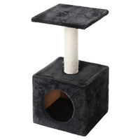 Produktbild von Europet Bernina Katzenkratzbaum Classic Abey Schwarz aus Plüsch 30x30x60 cm für Kitten