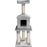 Produktbild von Europet Bernina Katzenkratzbaum Classic Ceylan aus Plüsch grau 40 x 40 x 108 cm